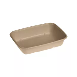 Barquette 950ml 16x23x5cm bagasse laminée PLA